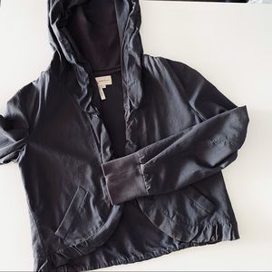 BCBGeneration Dark Charcoal Hooded Blazer